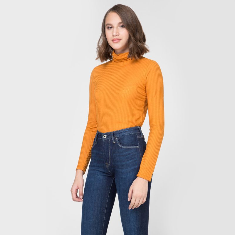 Pepe Jeans okrový dámský rolák