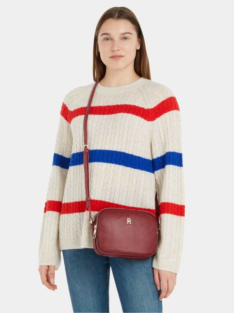 Tommy Hilfiger dámská vínová kabelka Poppy