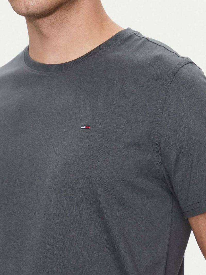 Tommy Jeans pánské šedé tričko