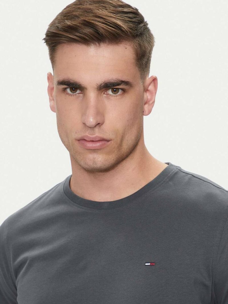 Tommy Jeans pánské šedé tričko