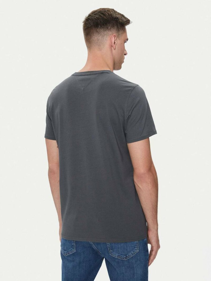 Tommy Jeans pánské šedé tričko