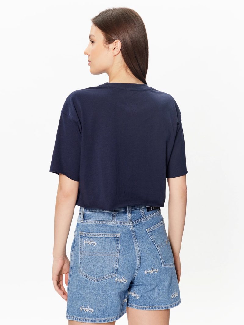 Tommy Jeans dámské tmavě modré tričko