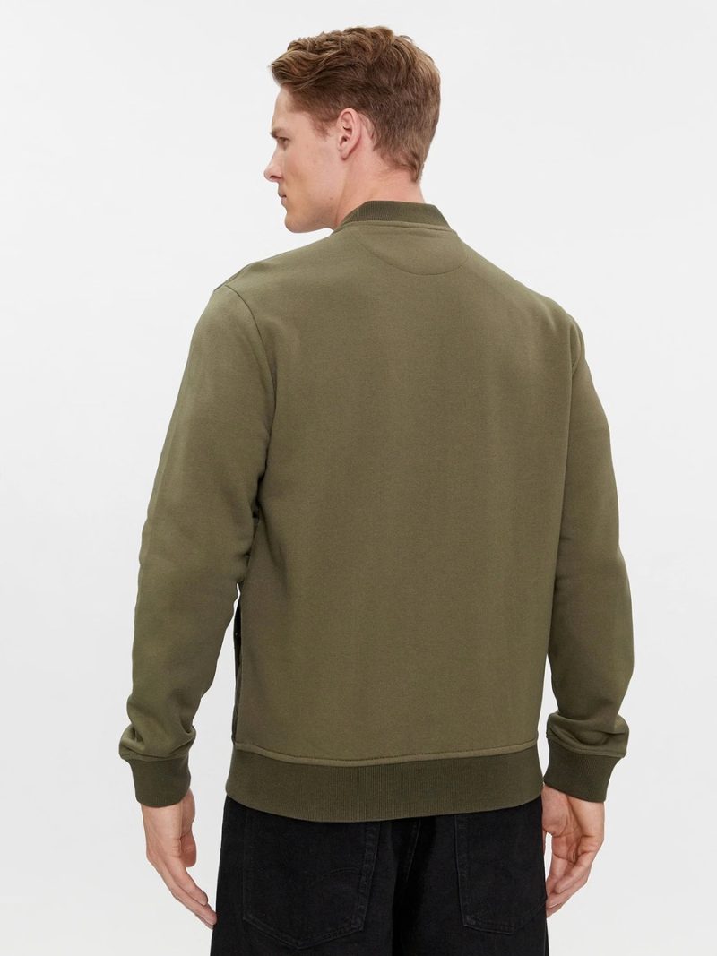 Pepe Jeans khaki pánská mikina na zip REDDITCH