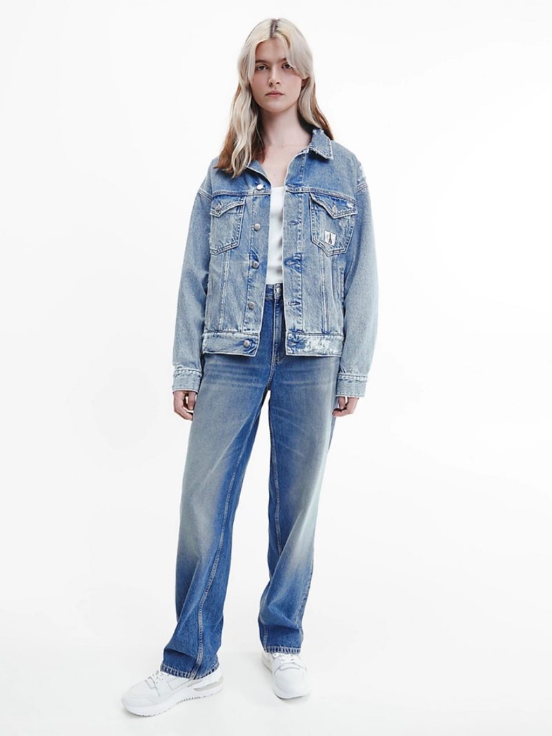 Calvin Klein dámská modrá džínová bunda