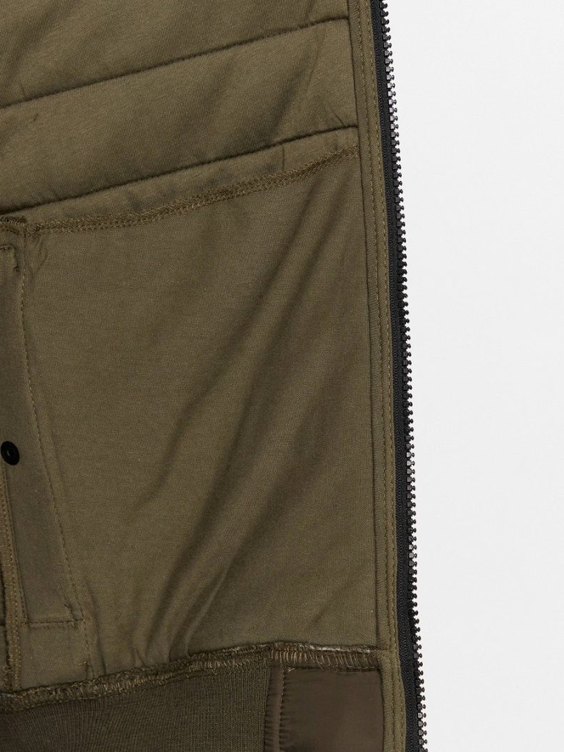 Pepe Jeans khaki pánská mikina na zip REDDITCH