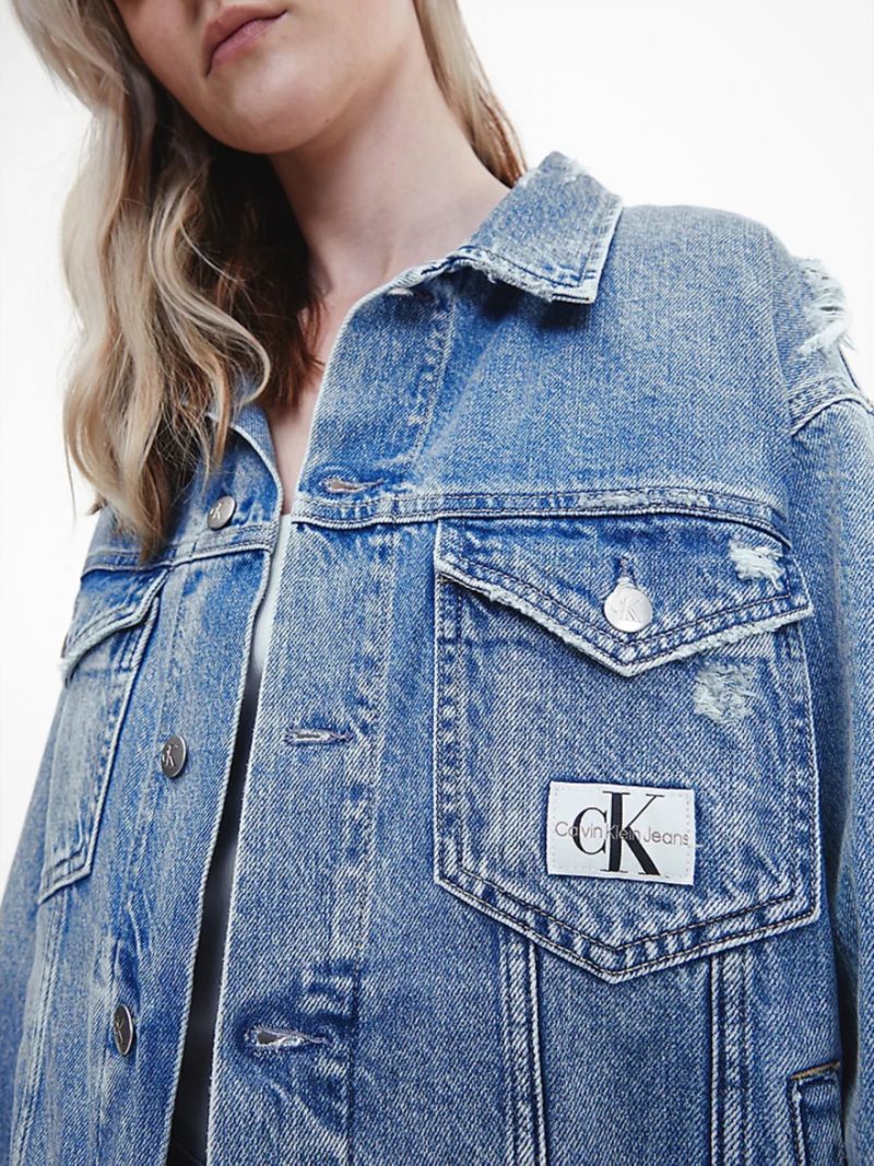 Calvin Klein dámská modrá džínová bunda