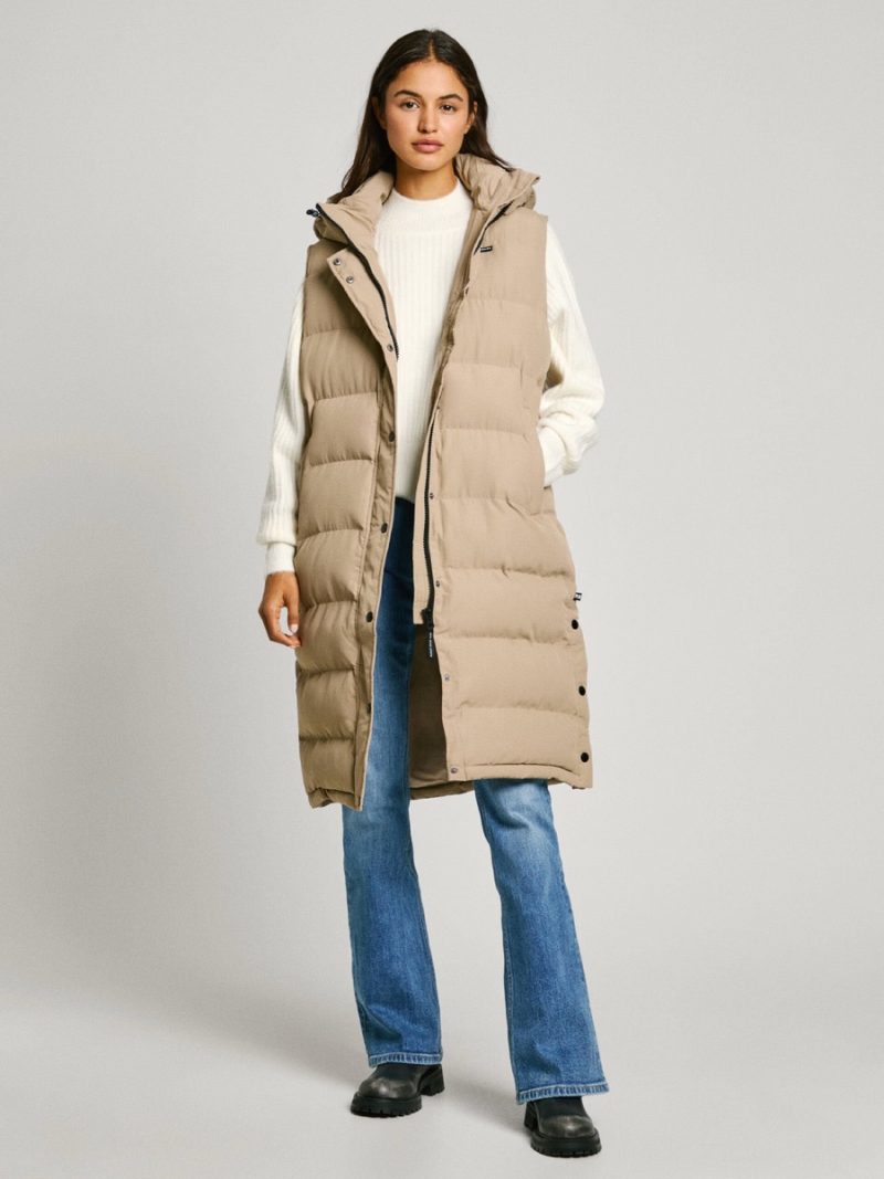 Pepe Jeans dámská béžová vesta