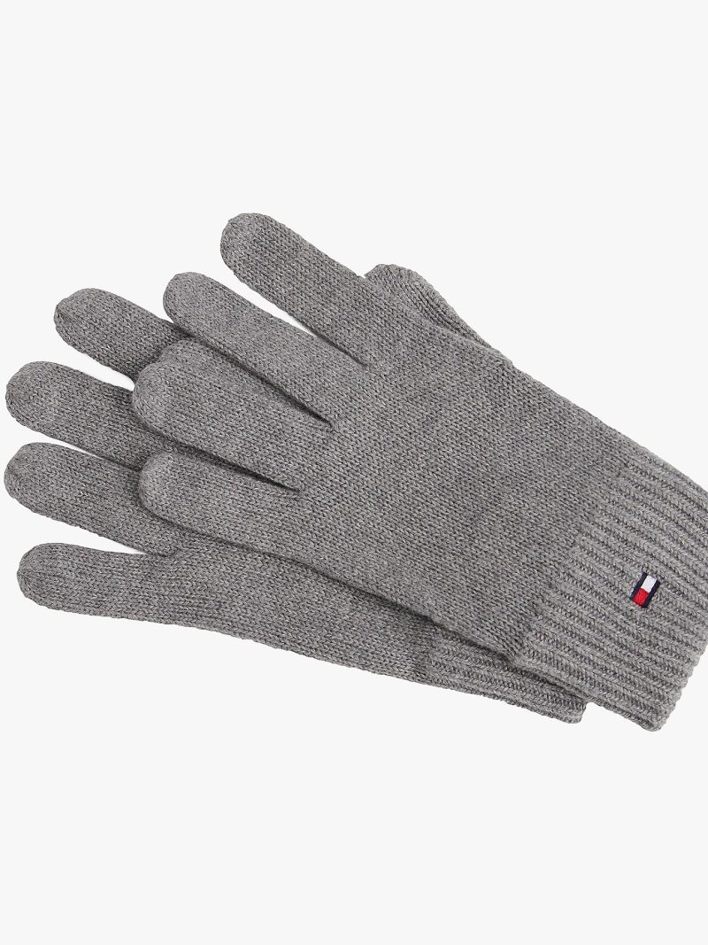 Tommy Hilfiger pánské šedé rukavice