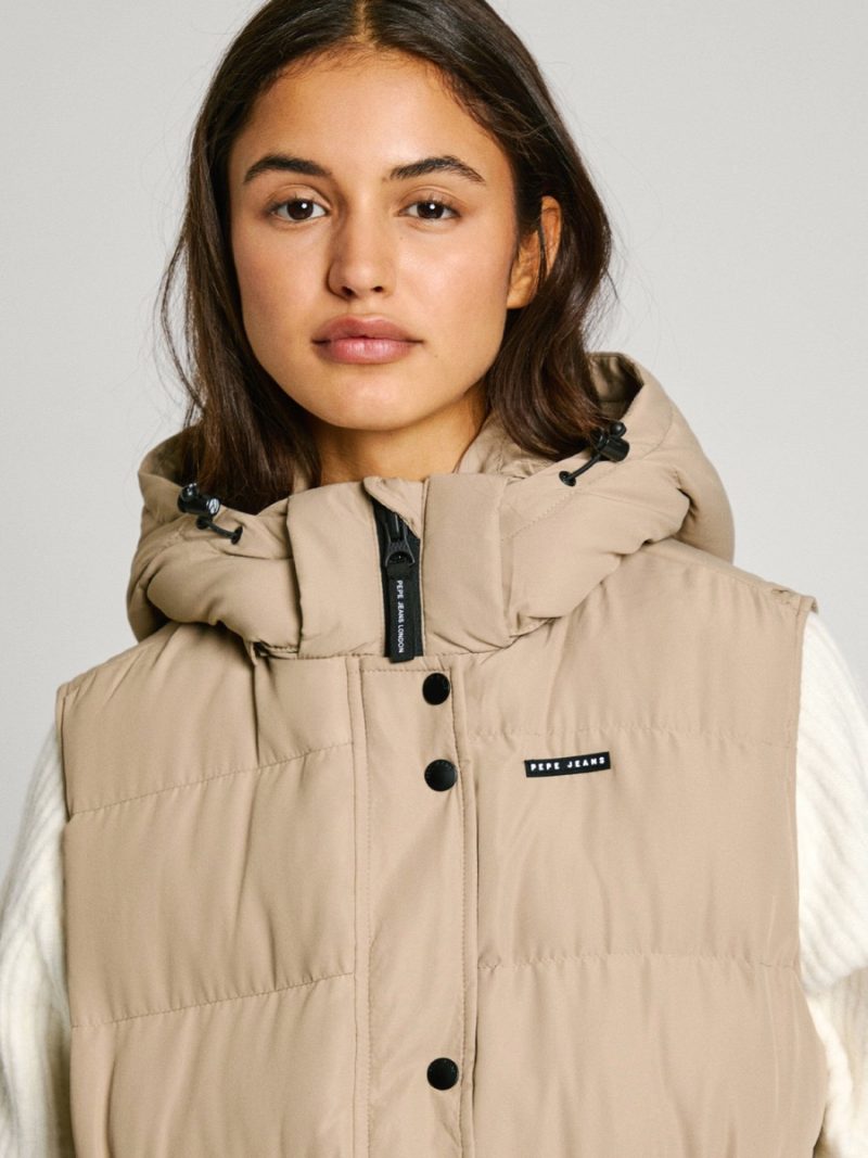 Pepe Jeans dámská béžová vesta