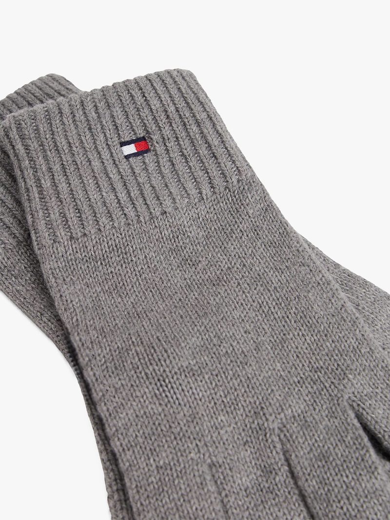 Tommy Hilfiger pánské šedé rukavice