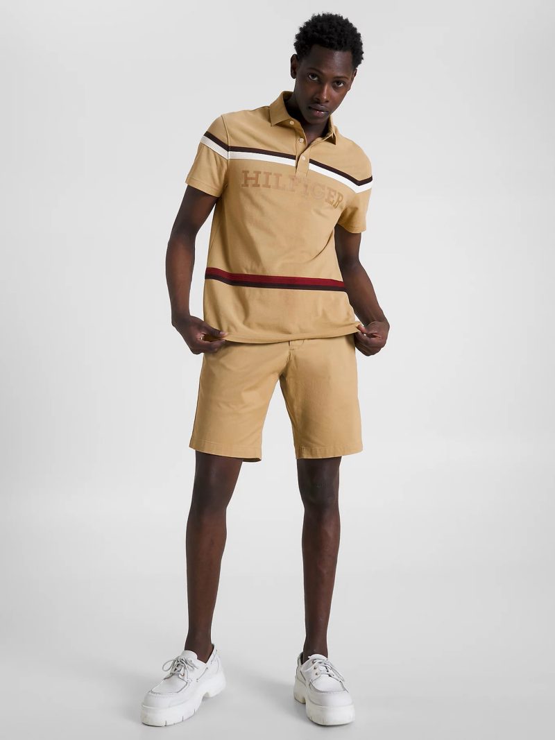 Tommy Hilfiger pánské béžové polotričko Monotype