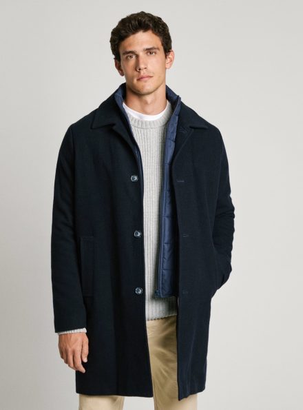 Pepe Jeans pánský modrý kabát TRONDHEIM