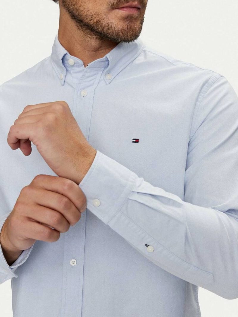 Tommy Hilfiger pánská světle modrá košile Solid