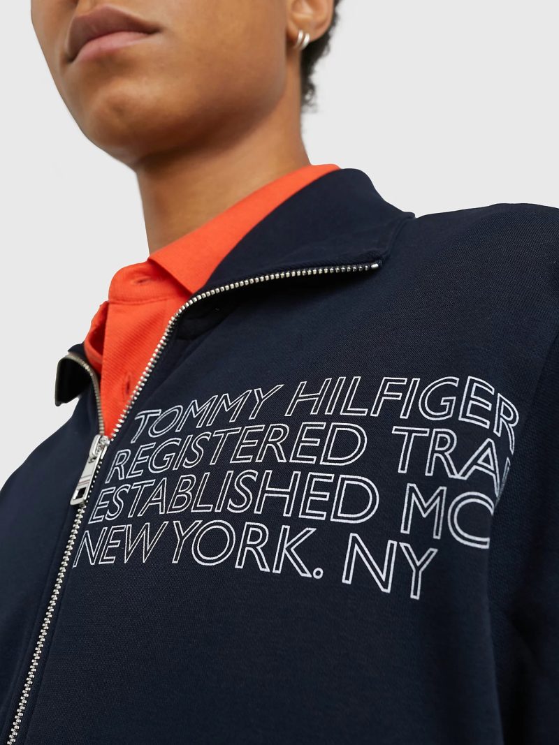 Tommy Hilfiger pánská tmavě modrá mikina Badged graphic