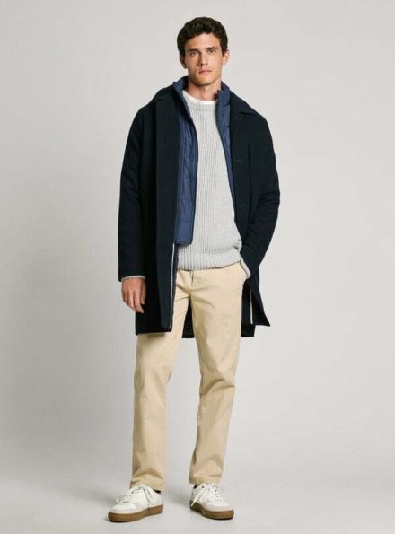 Pepe Jeans pánský modrý kabát TRONDHEIM