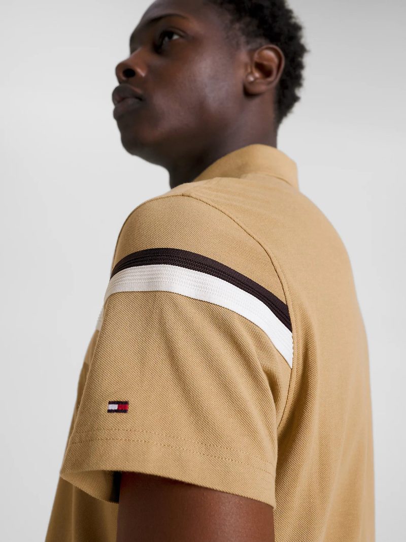 Tommy Hilfiger pánské béžové polotričko Monotype
