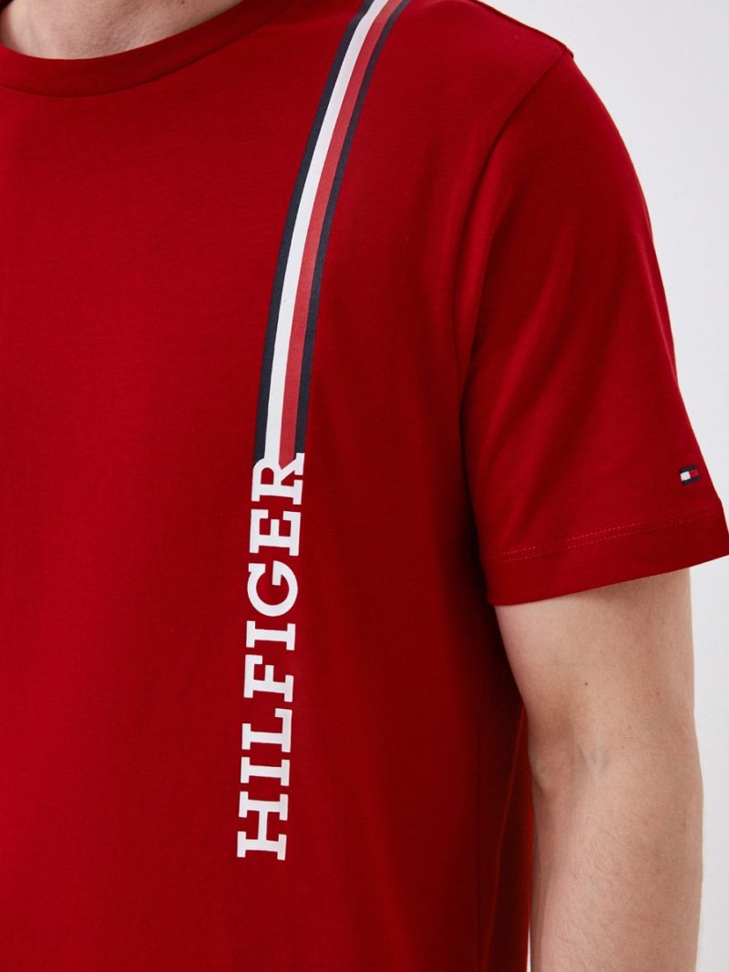 Tommy Hilfiger pánské červené tričko