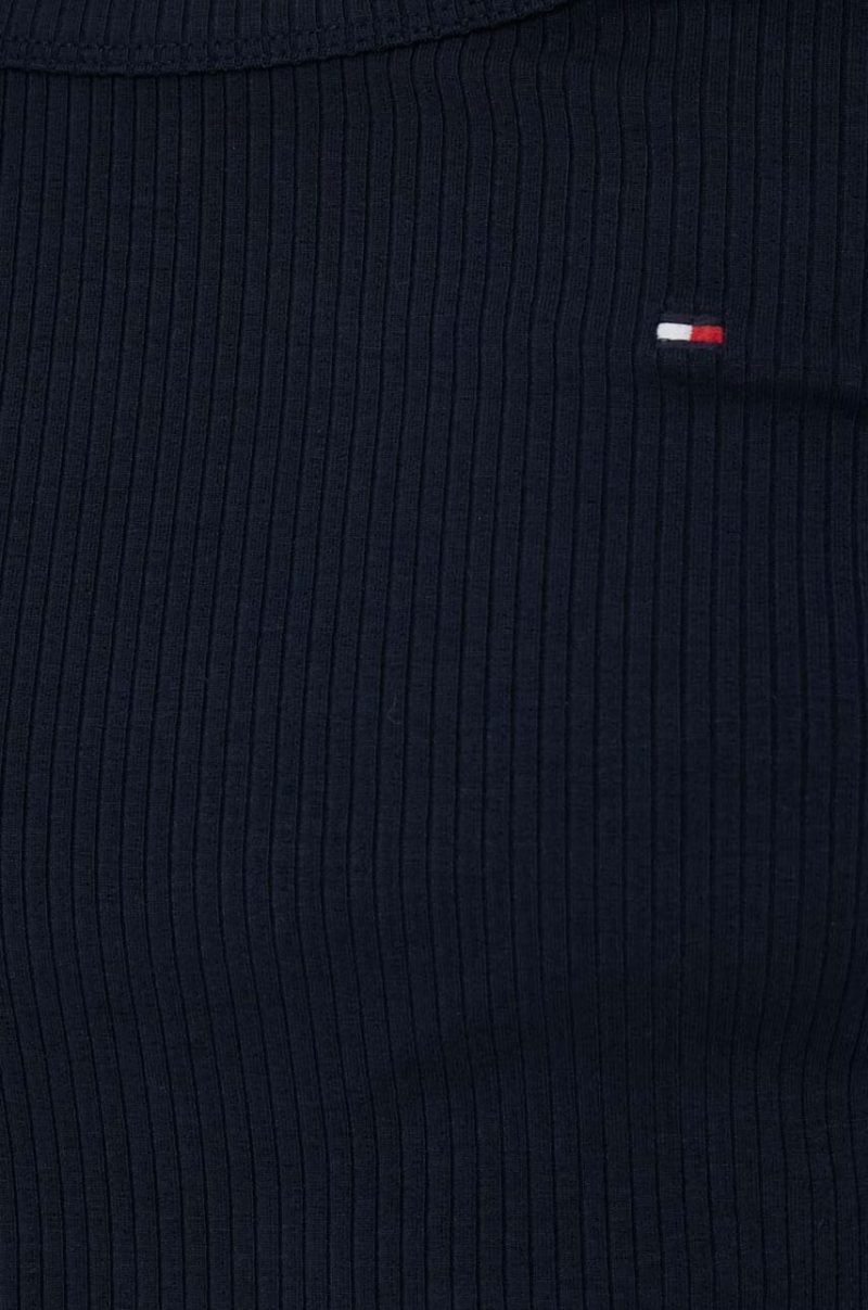 Tommy Hilfiger dámské tmavě modré tričko s dlouhým rukávem