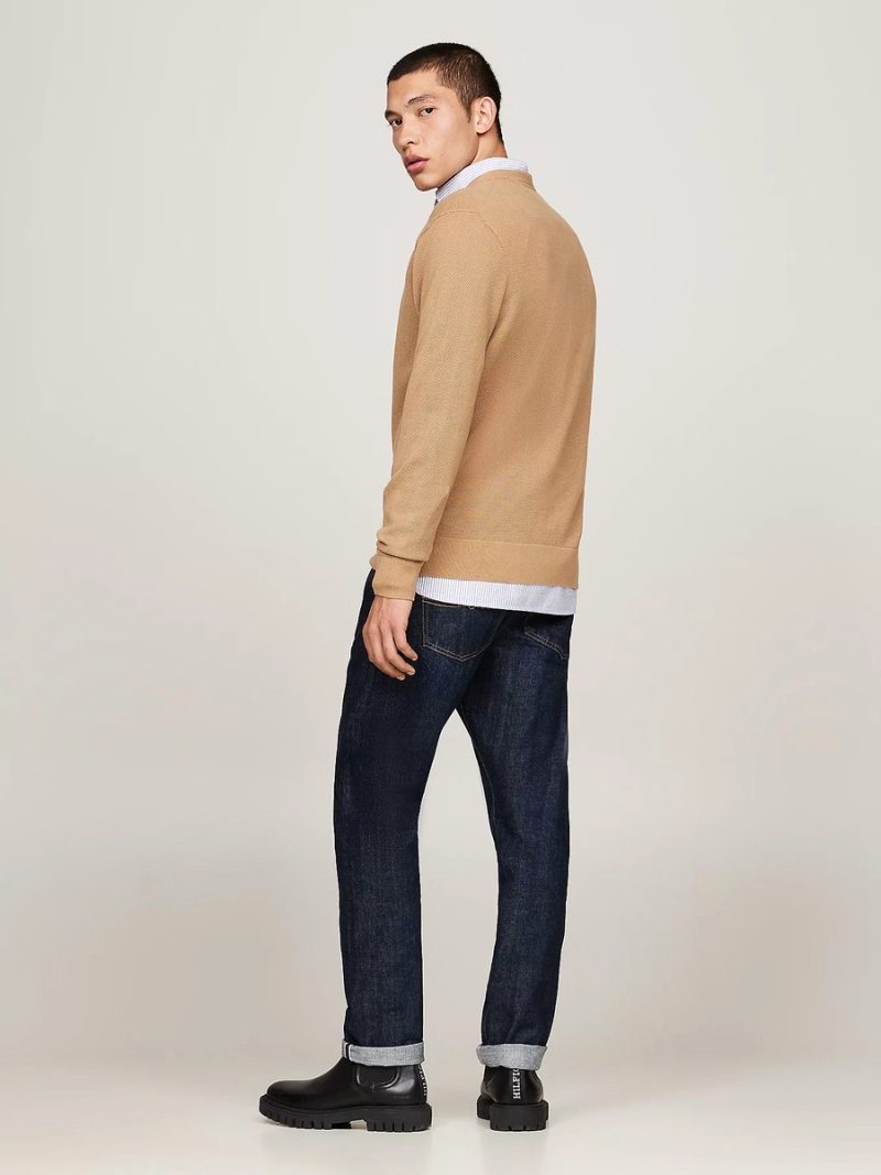 Tommy Hilfiger pánský béžový svetr
