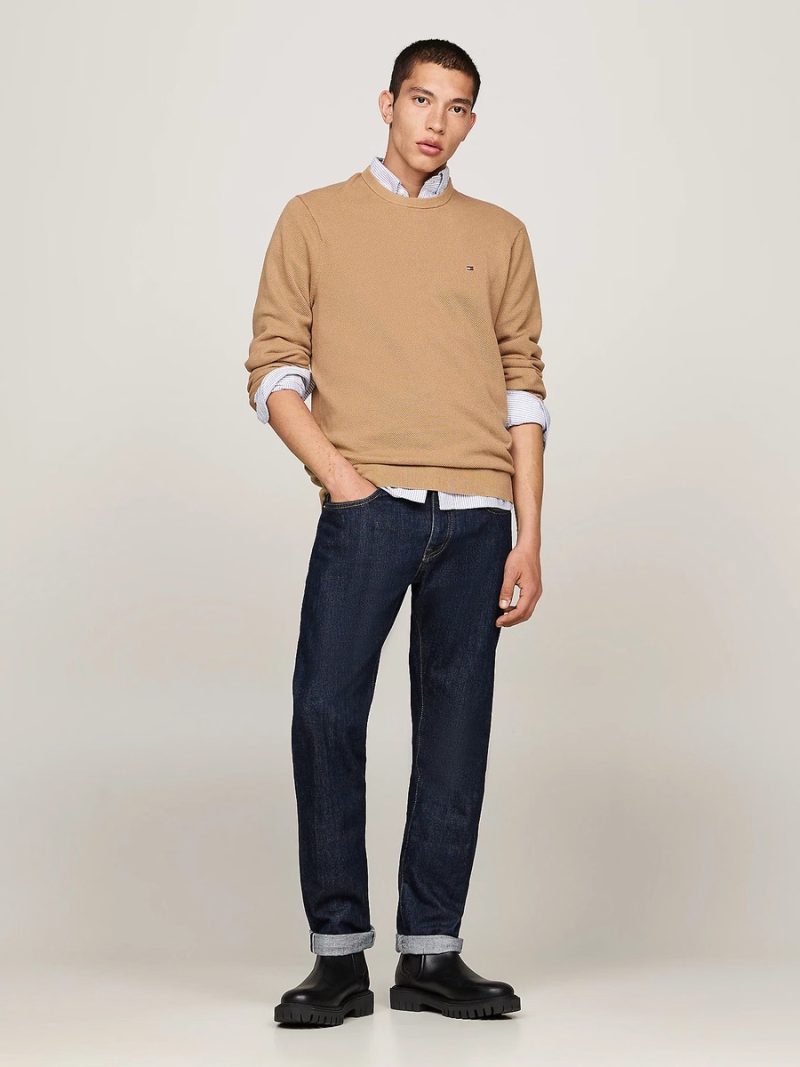 Tommy Hilfiger pánský béžový svetr