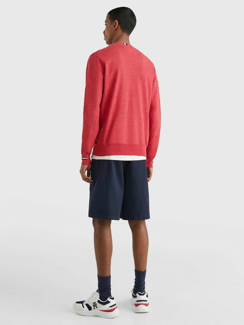 Tommy Hilfiger pánský červený svetr Mouline
