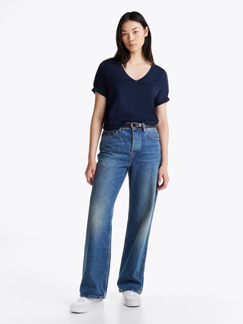 Tommy Hilfiger dámské tmavě modré tričko