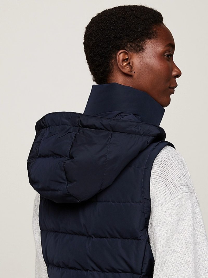 Tommy Hilfiger dámská tmavě modrá péřová vesta