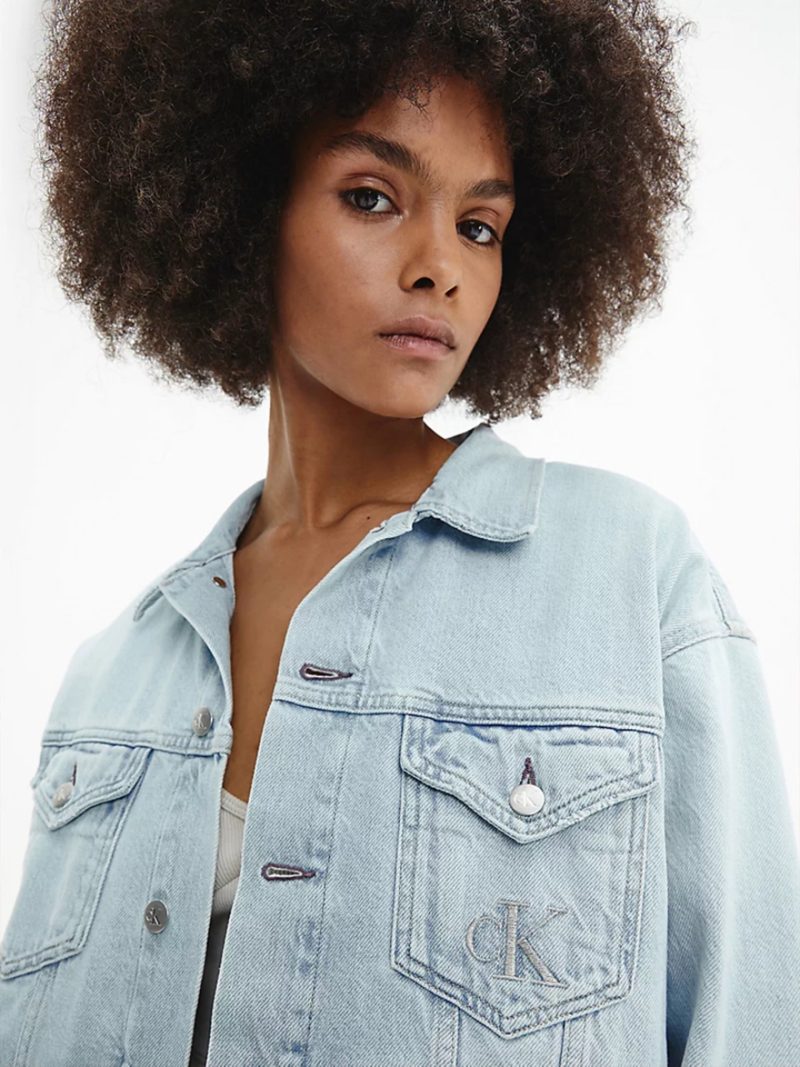 Calvin Klein dámská džínová bunda Dad denim