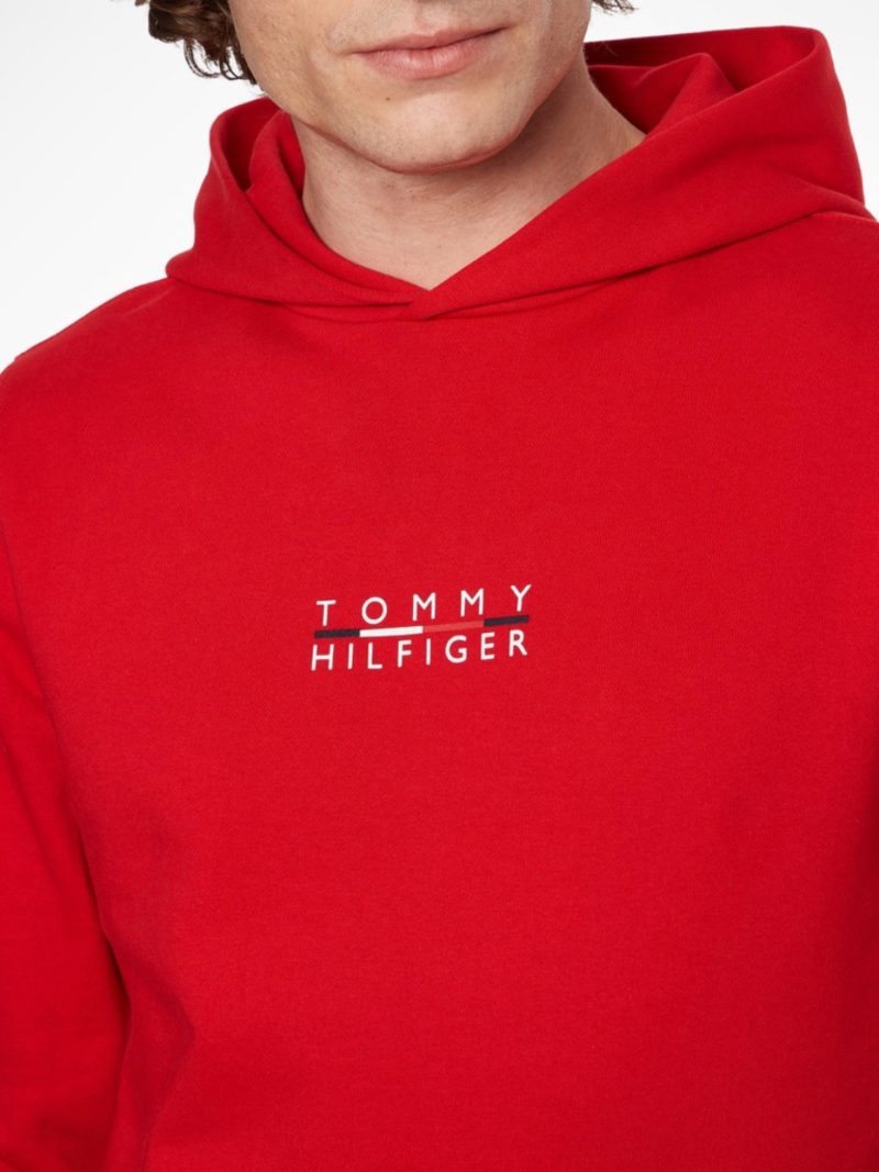 Tommy Hilfiger pánská červená mikina Square logo