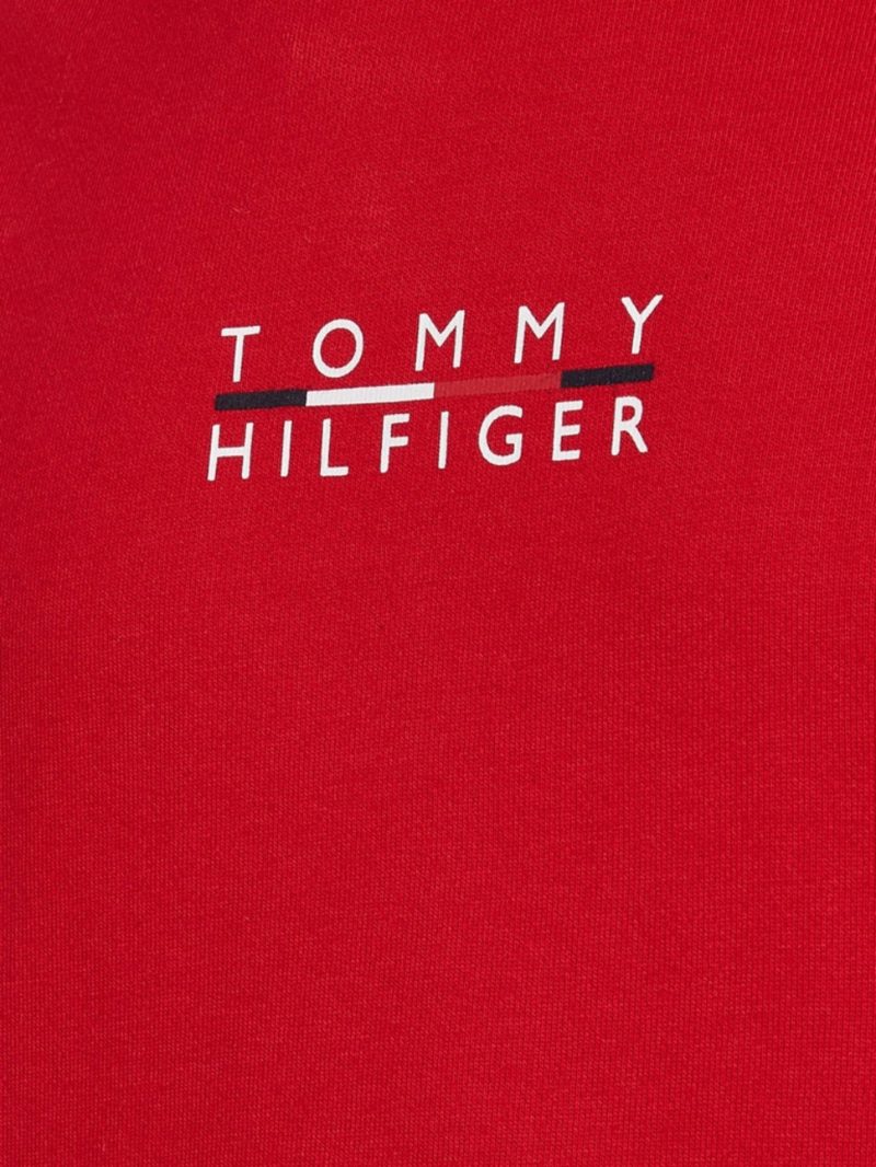 Tommy Hilfiger pánská červená mikina Square logo