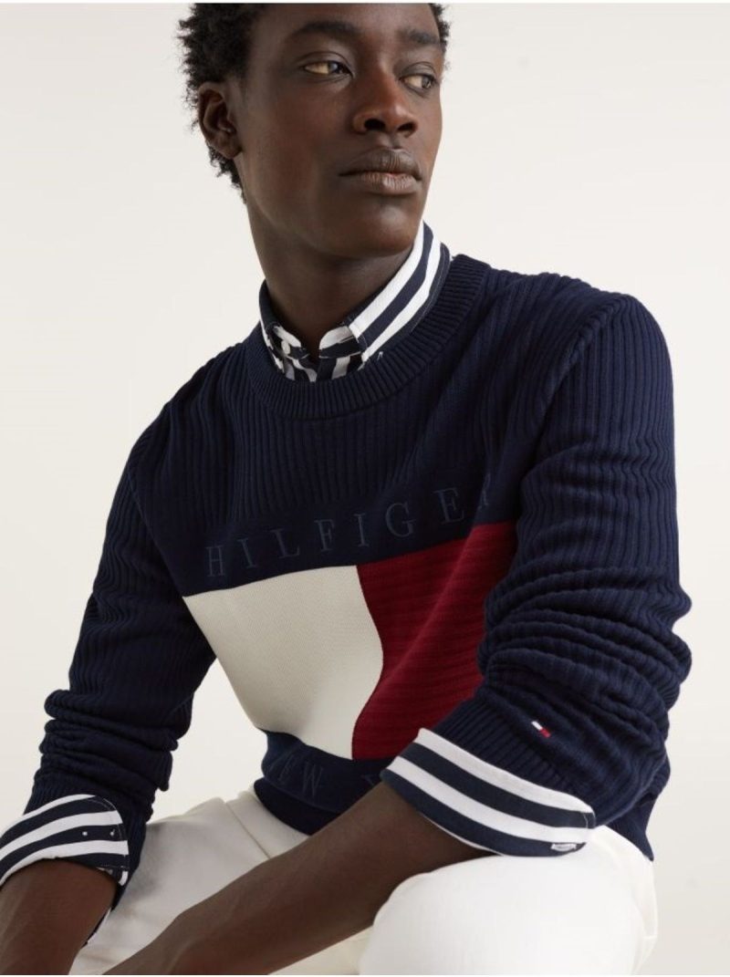 Tommy Hilfiger pánský tmavě modrý svetr
