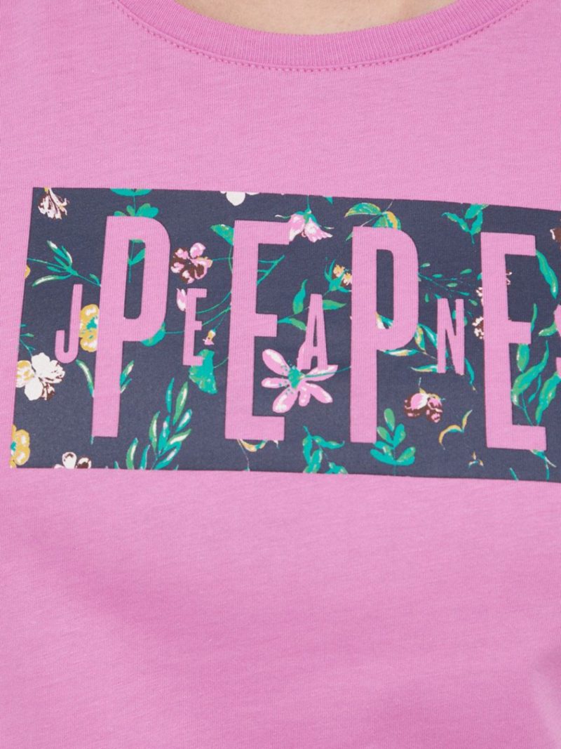 Pepe Jeans dámské růžové tričko