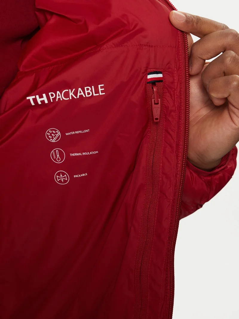 Tommy Hilfiger pánská červená bunda Packable