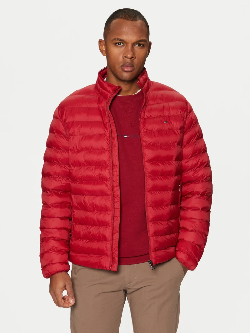 Tommy Hilfiger pánská červená bunda Packable