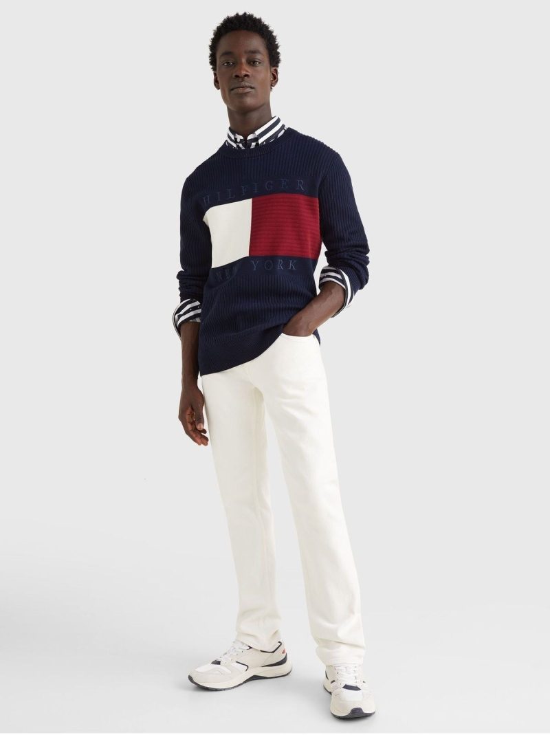 Tommy Hilfiger pánský tmavě modrý svetr