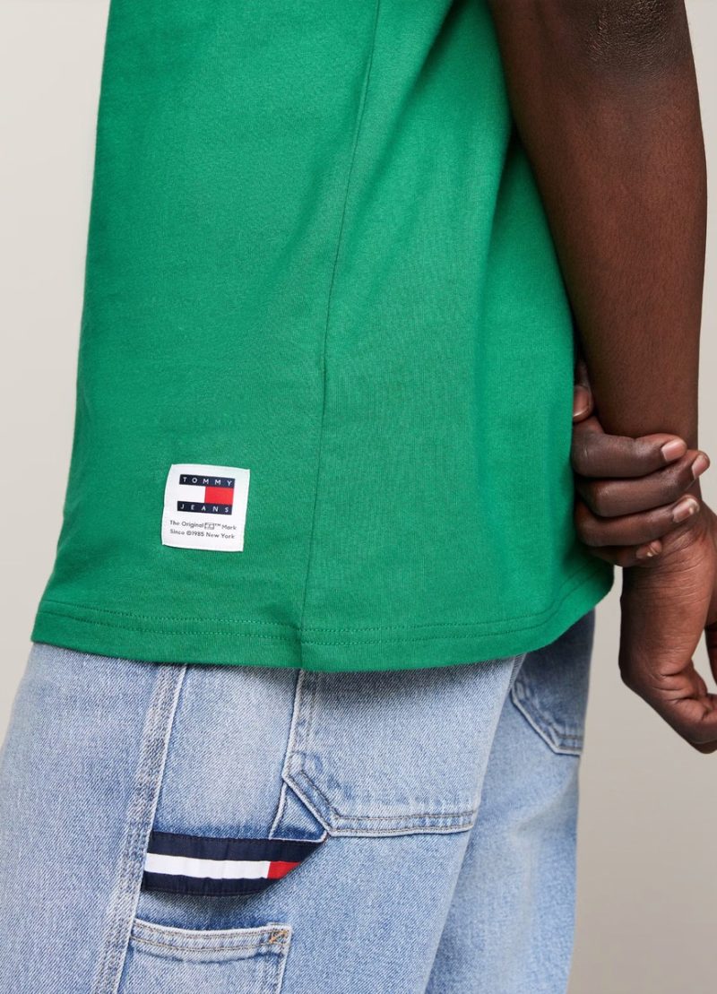 Tommy Jeans pánské zelené tričko