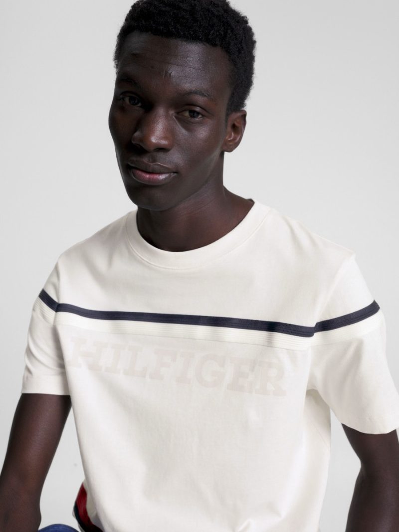 Tommy Hilfiger pánské krémové tričko