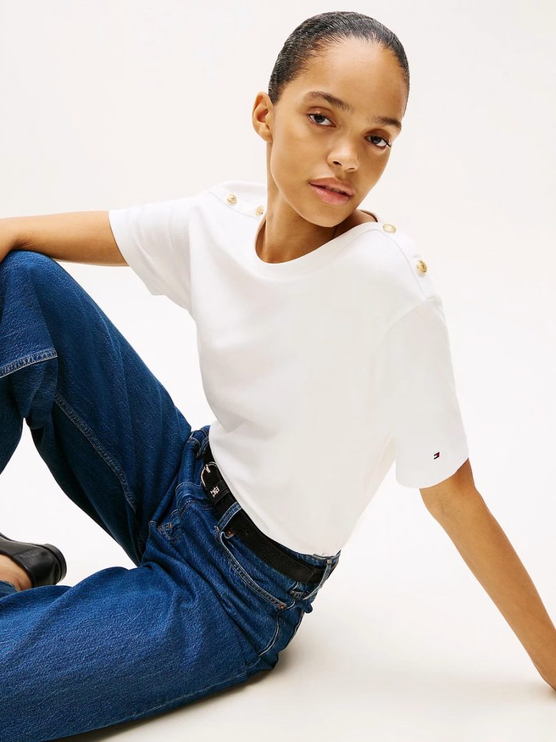 Tommy Hilfiger dámské bílé tričko