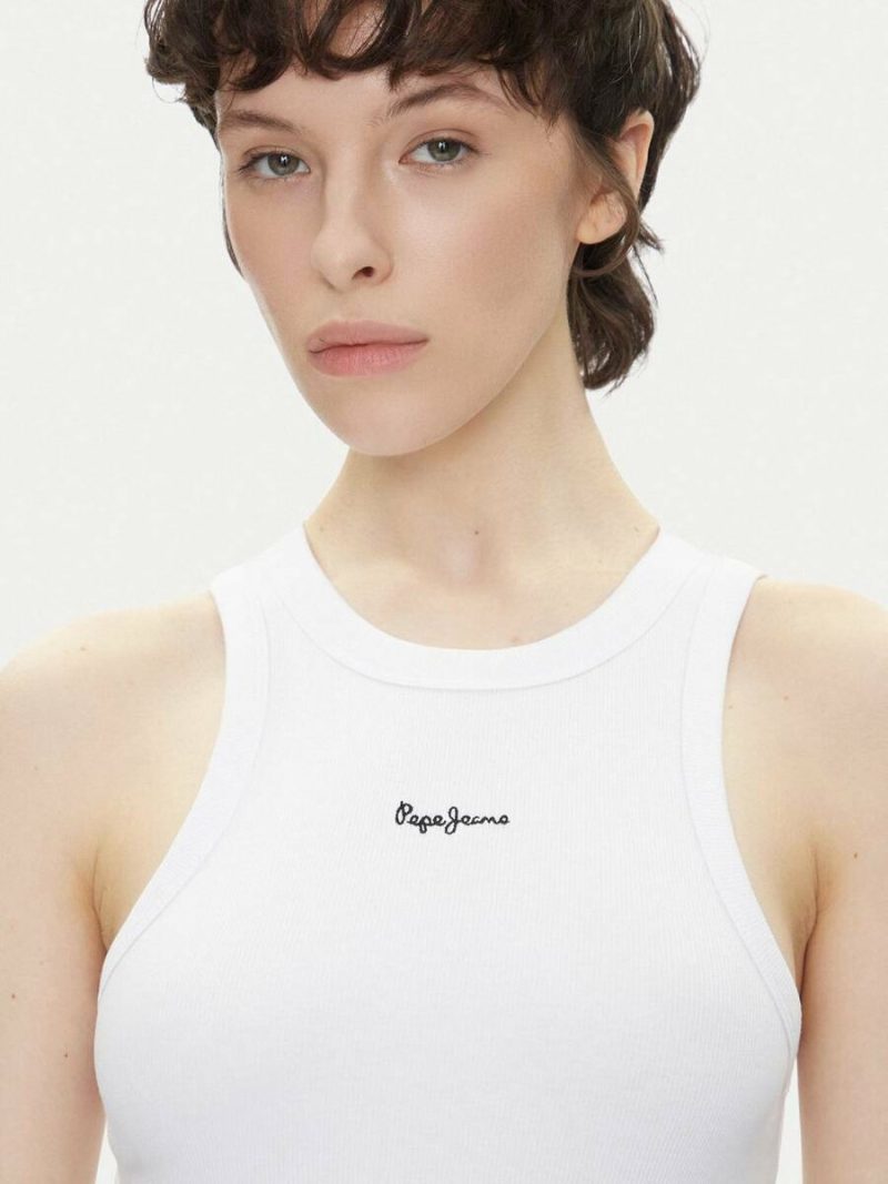 Pepe Jeans dámské bílé tílko MARIAN