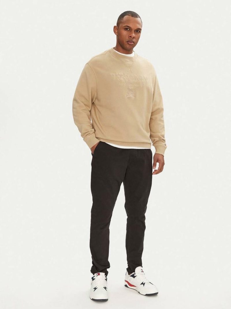 Tommy Jeans pánské černé kalhoty