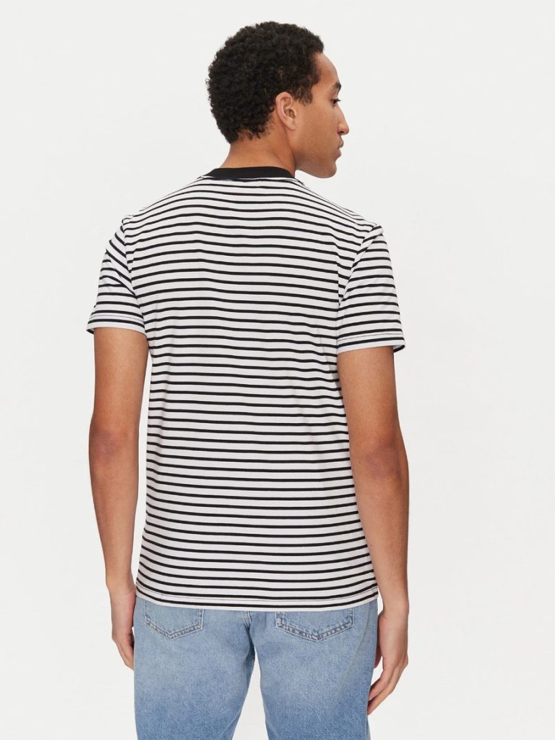Calvin Klein pánské černobílé pruhované tričko