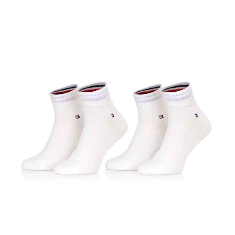 Tommy Hilfiger pánské bílé ponožky 2 pack