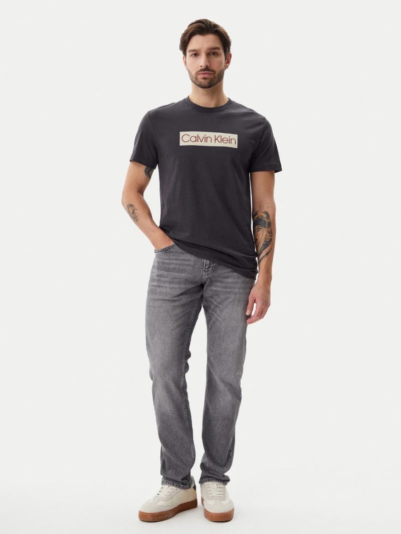 Calvin Klein pánské tmavě šedé tričko