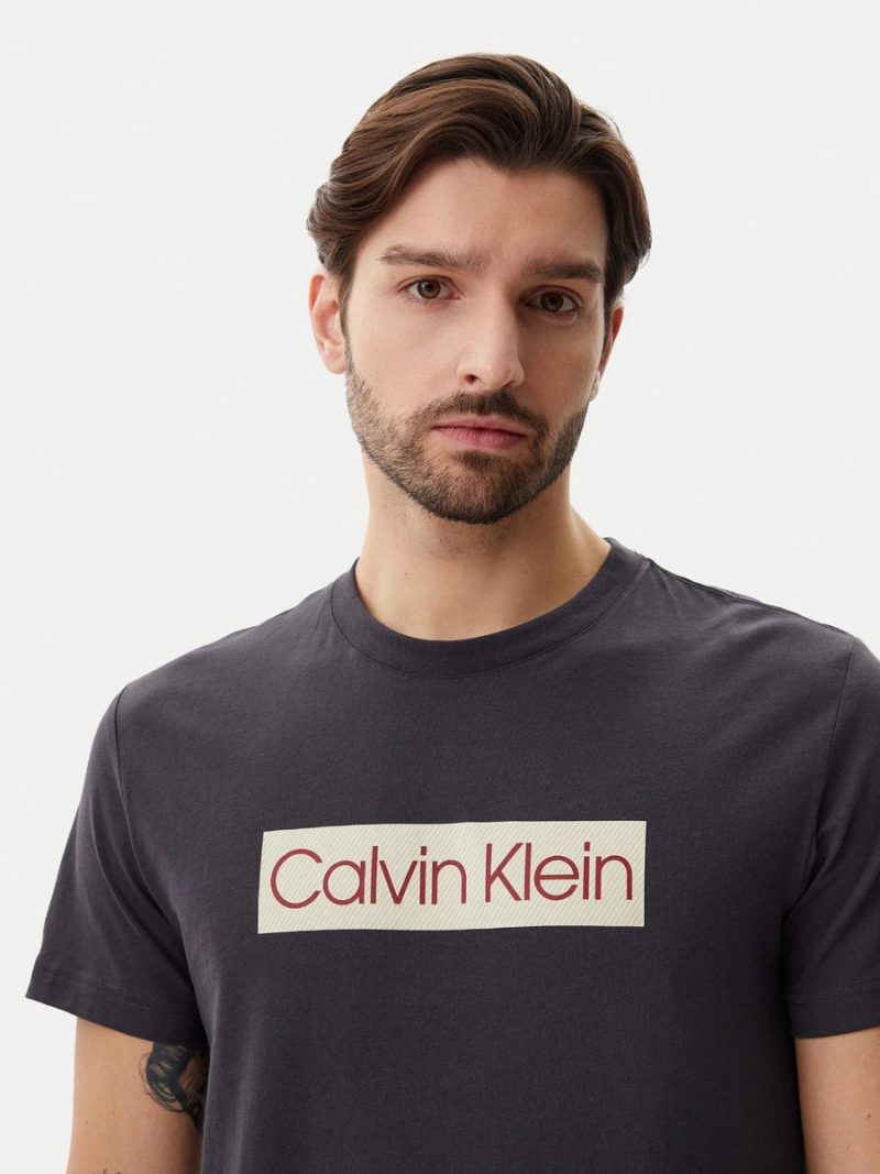 Calvin Klein pánské tmavě šedé tričko