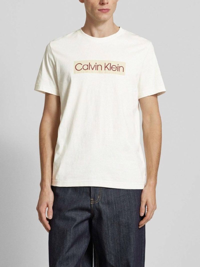 Calvin Klein pánské krémové tričko