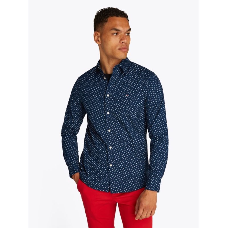 Tommy Hilfiger pánská modrá košile